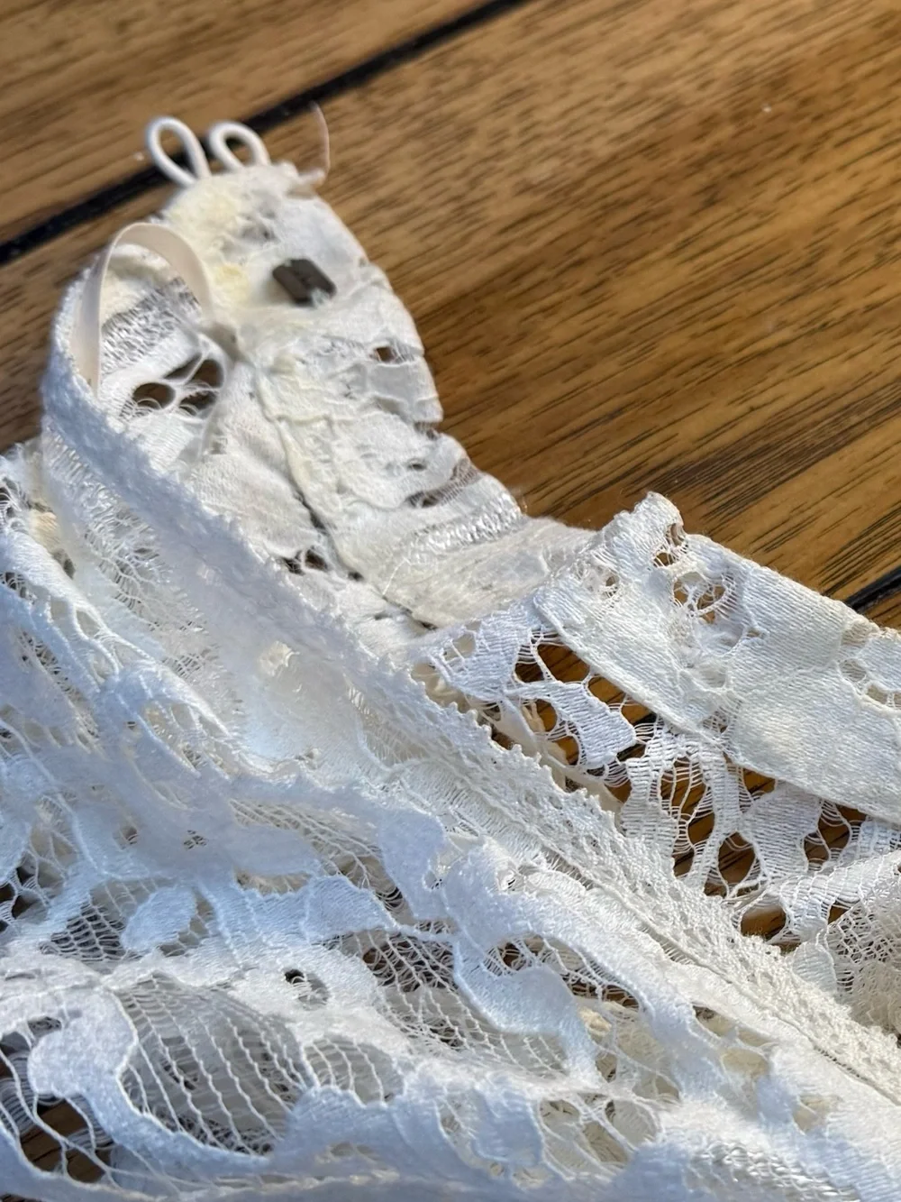 Free People White Lace Knee-Length Dress | Boho Cottagecore Wedding Bridal M